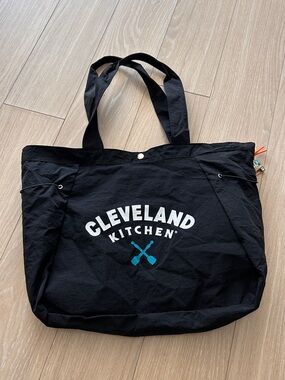 Black Water Resistant Tote Bag - Cleveland Kitchen